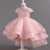 Girls' Summer Birthday Mesh Princess Dress - Formal Puffy Performance Costume