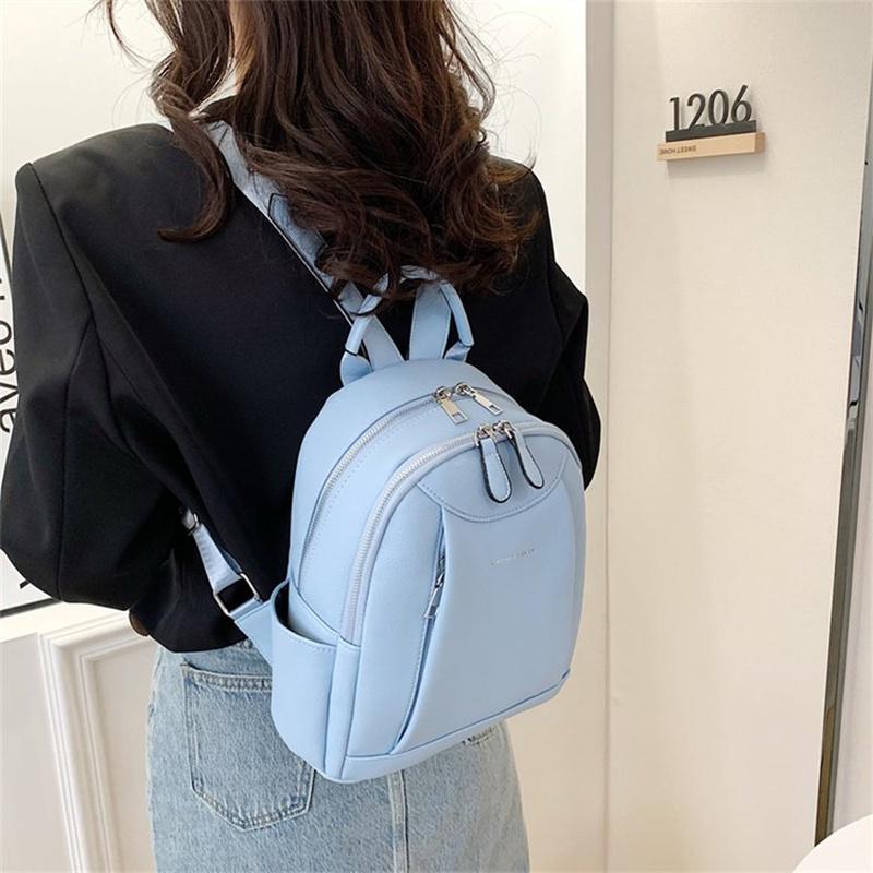 IELGY Women's All-match Korean Style Fashion Large-capacity Casual Lychee Pattern Backpack