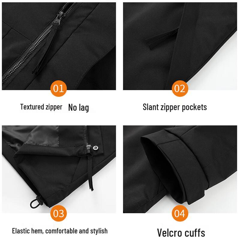 Warrior Unisex 3-in-1 Outdoor Windproof Waterproof Fleece Jacket