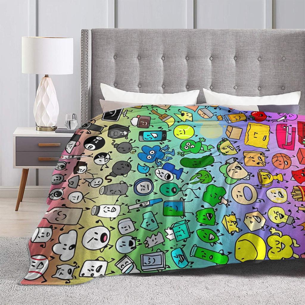 BFDI Inanimate Insanity Alle Charaktere Decke Qualität Warm Weich Überwurfdecke Winter Reise Sofa Bett Bequeme Tagesdecke