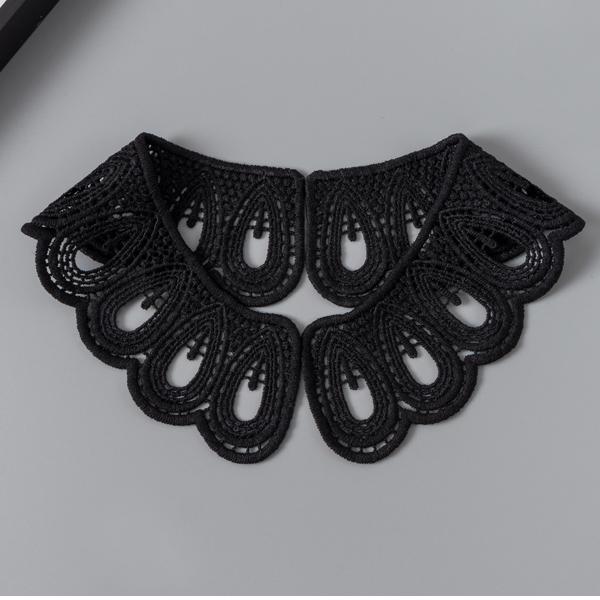1 Pair Lace Sewing Applique Neckline Fake Collar Applique DIY Craft Fabric Sewing Accessories