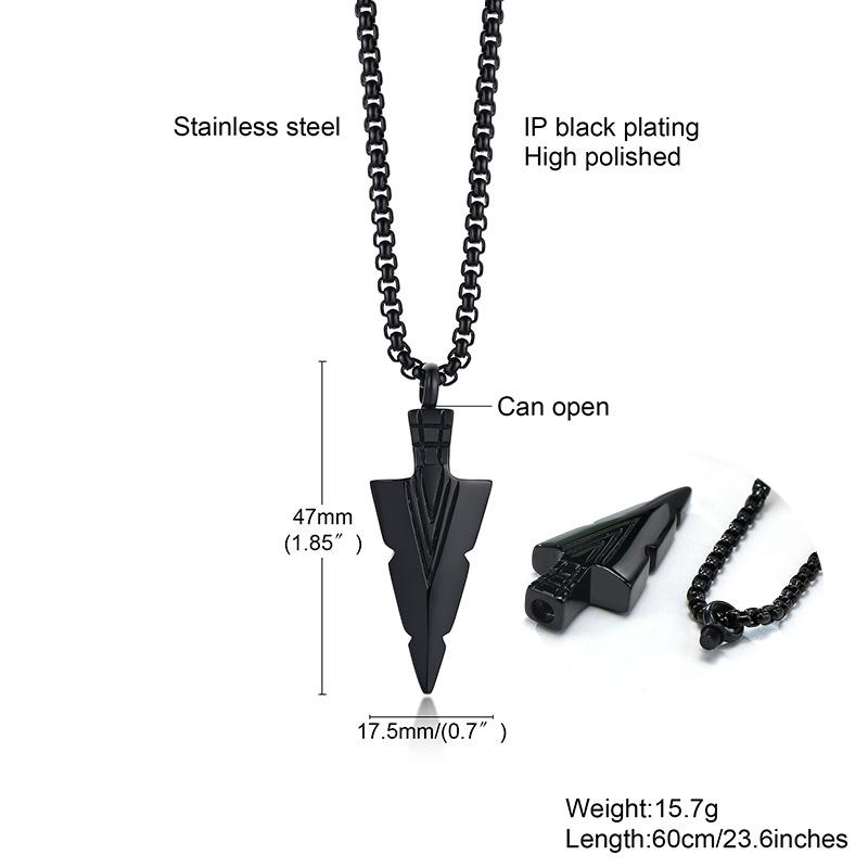 Heren Ketting, Pijlpunten Kunai Hanger, Roestvrij Staal Primitieve Stammen Speer Kettingen, Mannen Kunai Etnische Viking Ketting