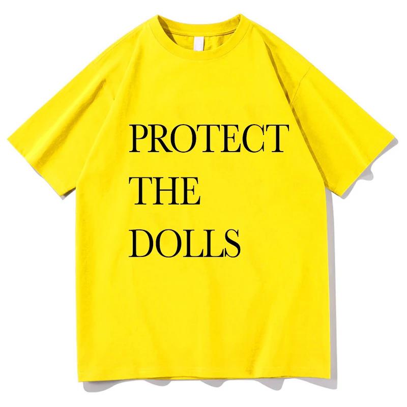 ZheXiong TEE Bescherm De Poppen Lette T-shirt 2025 Mannen/vrouwen Harajuku Vintage Grafisch T-shirt Klassiek Unisex Hoge Kwaliteit Katoen T-shirts L