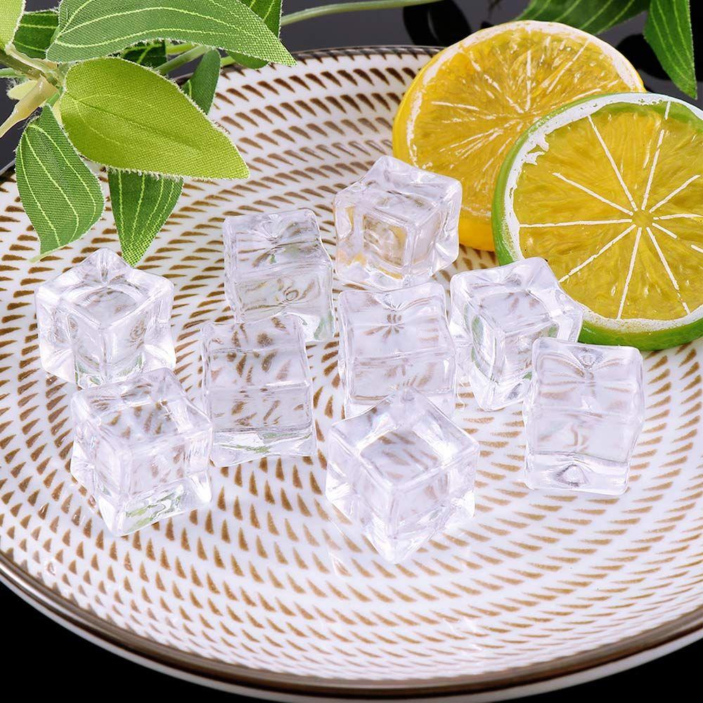 Square Shape DIY Accessories Drinks Decoration Decoration Crafts Artificial Ice Simulate Ice Cubes Fake Crystal Acrylic Cubes