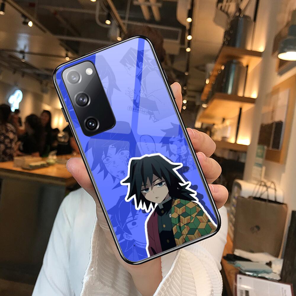 Kamado Nezuko Kimetsu No Yaiba Demon Slayer TPU Soft Tempered Glass shell Phone case For SamSung Galaxy S8 S9 S10E S20 S21 S5 S3