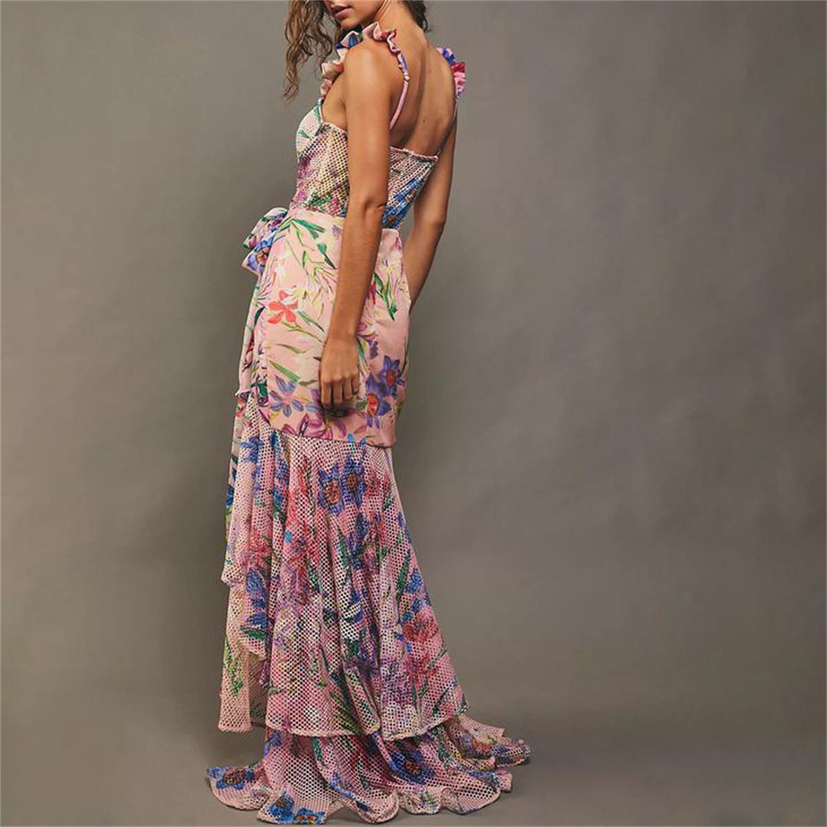 2024 Новый сексуальный купальник женский цельный купальник с цветочным принтом и сетчатый — фото 9