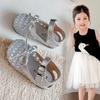 Children's Hollow Woven Sandals2026New Spring and Summer Girls' Cute Bow Princess Sandals Beach Shoes