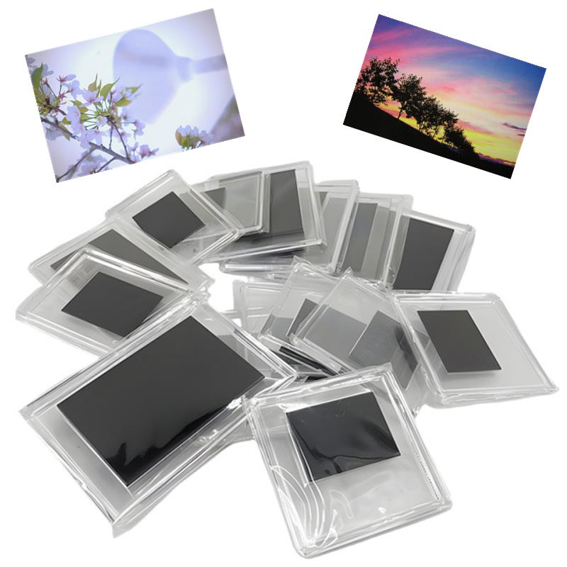 10-50PC Clear Magnet Photoes Holders Acrylic Refrigerator Magnetic Display Frames Office DIY Insert Photo Picture Storage Holder