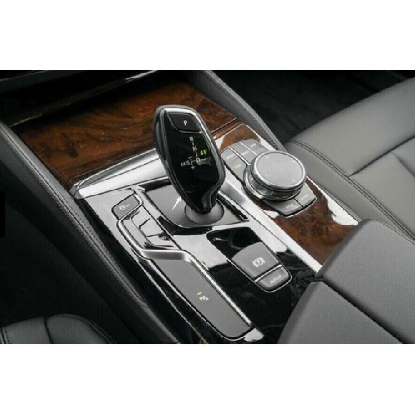 Red Wood Grain Gear Shift Knob Cover Central Console 2018- For BMW 5 Series