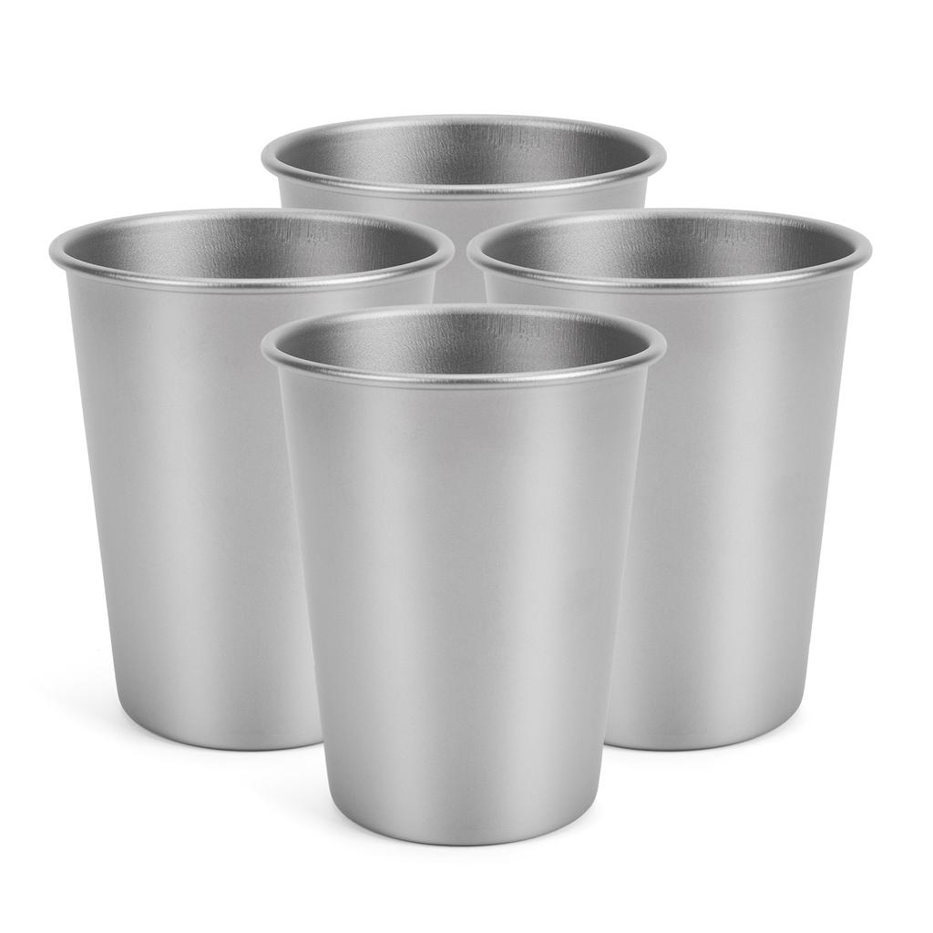 320ml Ti Cup Whiskey Pure Ti Camping Drinkware Lightweight Durable Outdoor Travel for Juice Beverages Cold Drinks 4PCS