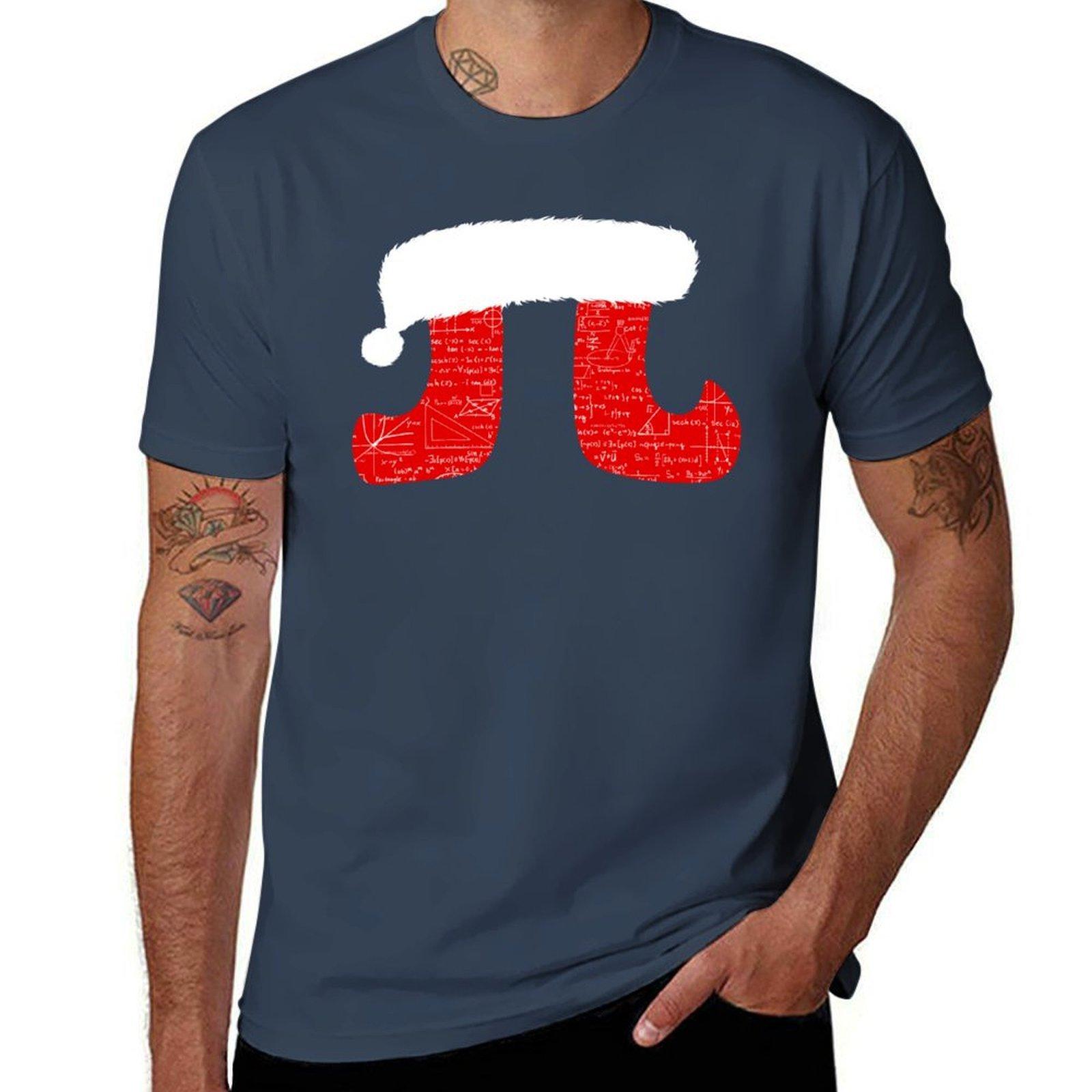 Pi Christmas Math Science Algebra Tshirt Basic Casual Short Sleeve Cotton Shirt S