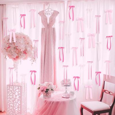 40 ks Růžová mašle stuha Slavnostní atmosféra Dekor Výrazné festivalové ozdoby DIY Foto pozadí Mašle Dekorace do ložnice