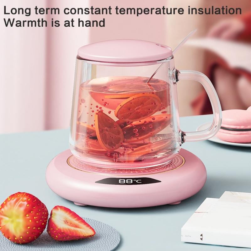 Small Coffee Warmer Coaster USB Powered Beverage Warmer Pad Warming Plate Heating Cup Pad Suitable for Hot Beverages