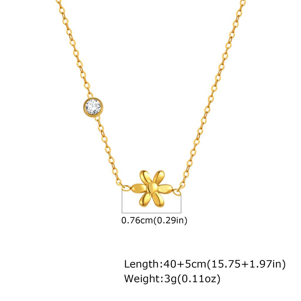 Jewelry Stainless Steel Butterfly Cross Heart Zircon Gold Necklace Women'S Jewelry Nc-2274
