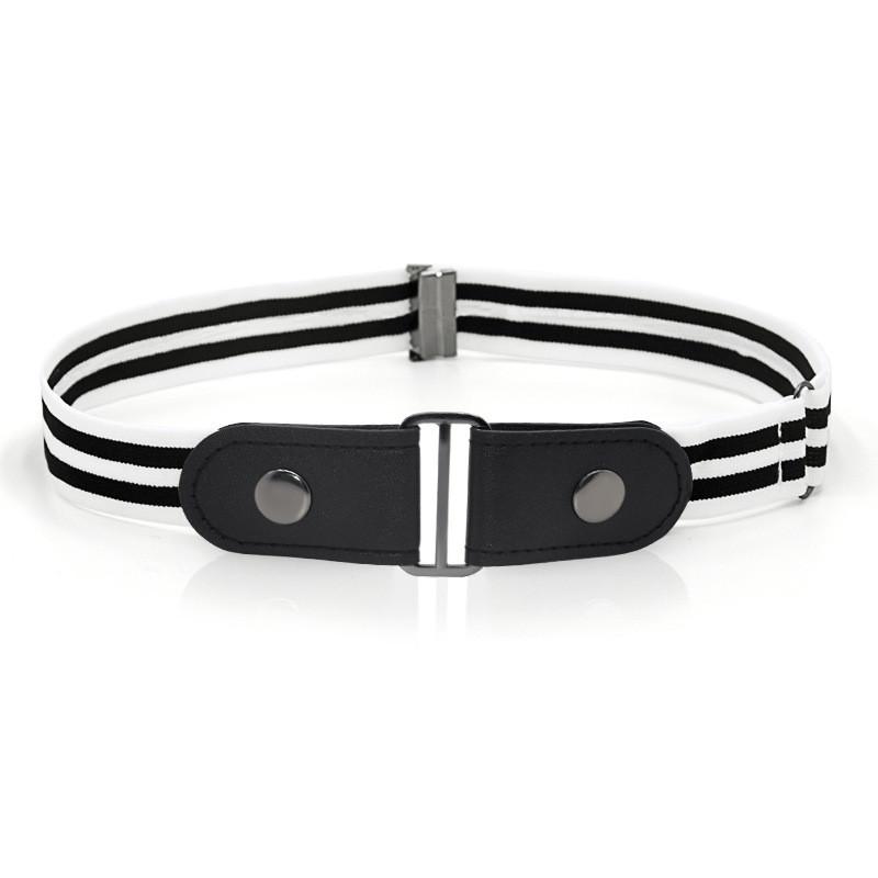 Leather Elastic Belt For Men And Women With Metal Buckle And Adjustable Fit