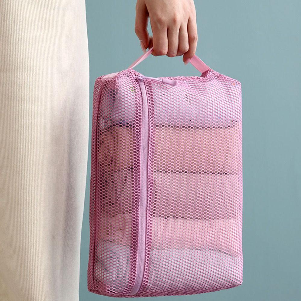 Transparent Mesh Makeup Bag Lipstick Bag Storage Toiletry Bag Portable Mesh Cosmetic Bag Outdoor