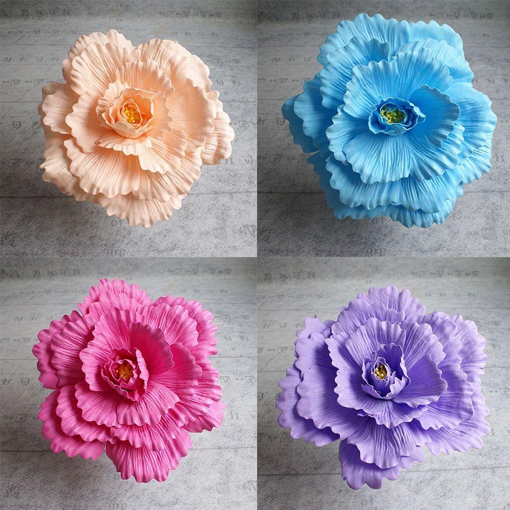 Stor Storlek Jätte Fotorekvisita PE-Skum Falska Blommor NY Rosbakgrund Väg