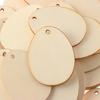 10/25/50pcs DIY Craft Household Hanging Ornaments Wooden Graffiti Wood Chips Easter Decorations Easter Eggs Wood Slice