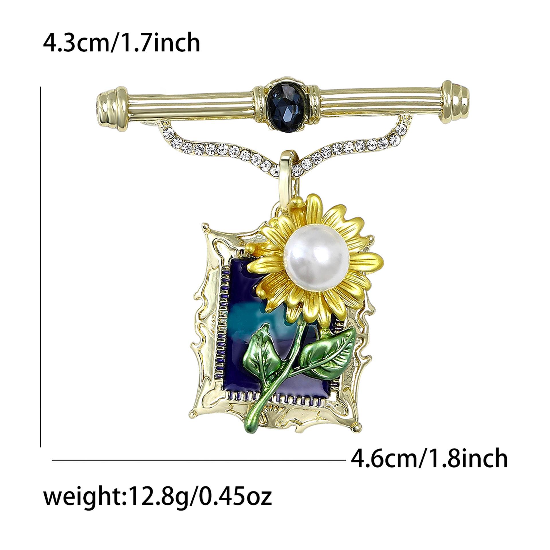 

Брошь с рисунком подсолнуха из сплава и эмали, универсальная, модная, женская одежда, украшение для корсажа