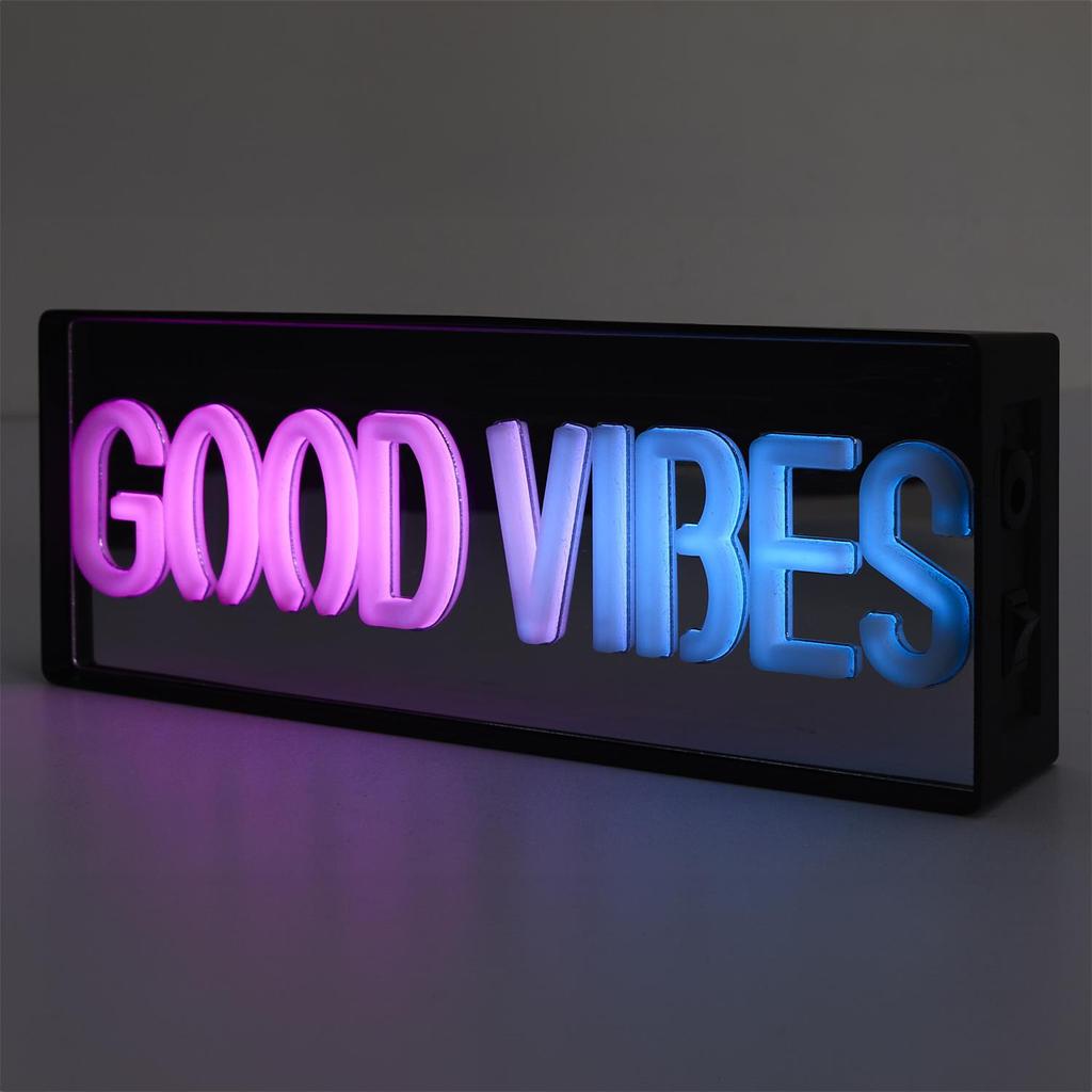 Led Neon Lamp With The Inscription Good Vibes, Modern