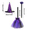 Halloween Witch Hat with Broom Decorative Ornament Decorative Crafts Supplies for Festival Holiday Costume Cosplay Props