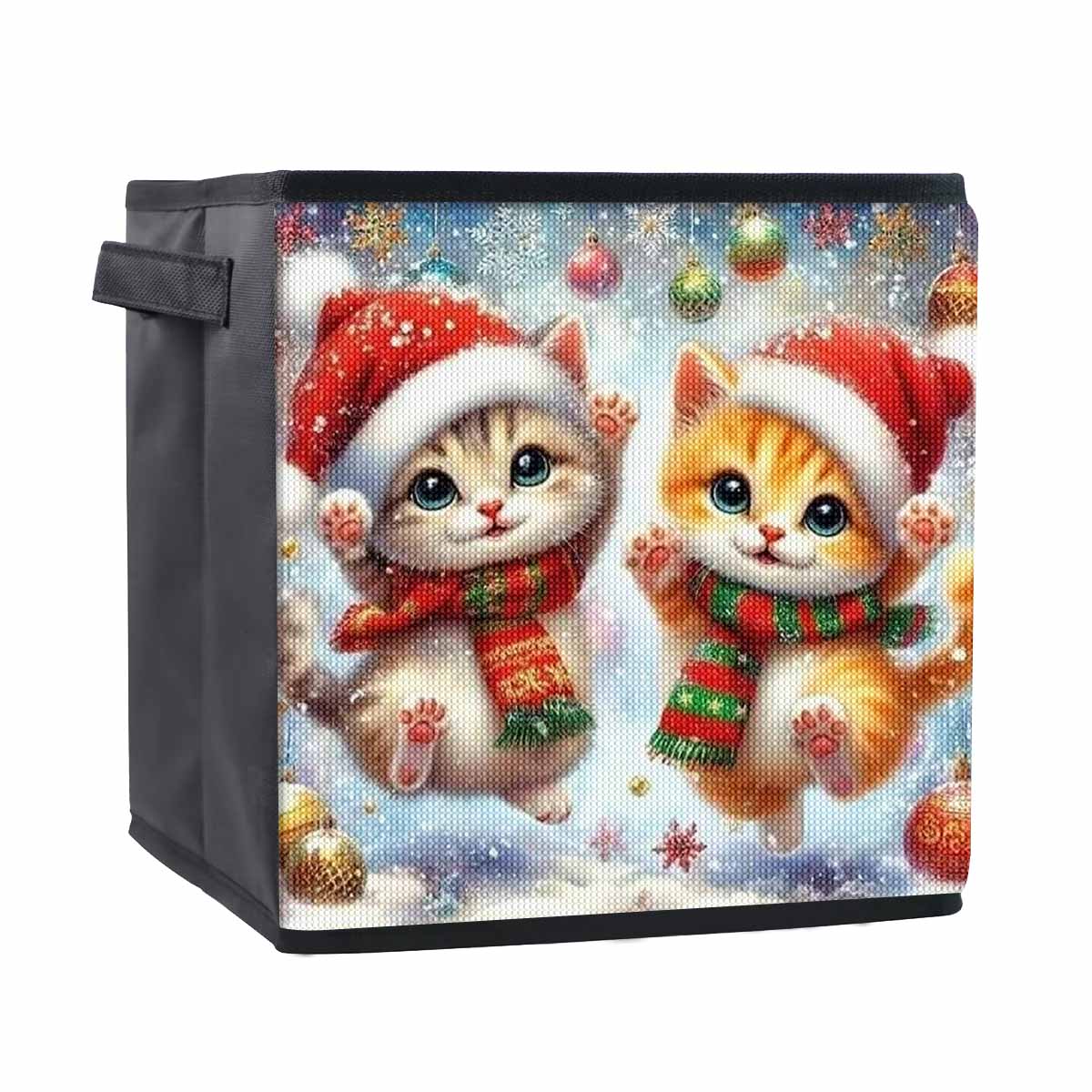 

Two Lovely Kittens 5D Diamond Painting Storage Basket Full Round Drill Mosaic Diamond Embroidery Cross Stitch Kits Home Decor Home Decor 25cmx25cm