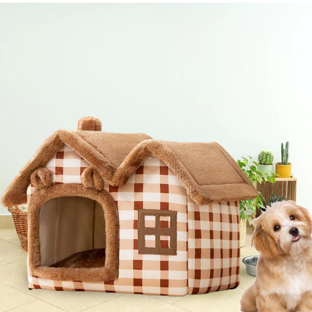 Dog House Indoor Pet Cat Bed for Kitten Puppy Cat Foldable Sleep Kennel