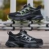 Fashion Men's Safety Shoes Work Boots Anti Smash Anti Puncture Steel Toe Shoes Protective Men Boots Rotating Button Indestructible Shoes