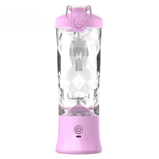 

1 комплект, 600 мл, водонепроницаемая чашка для соковыжималки, 6 лезвий, удобный ромбический корпус, электрическая соковыжималка фиолетовый