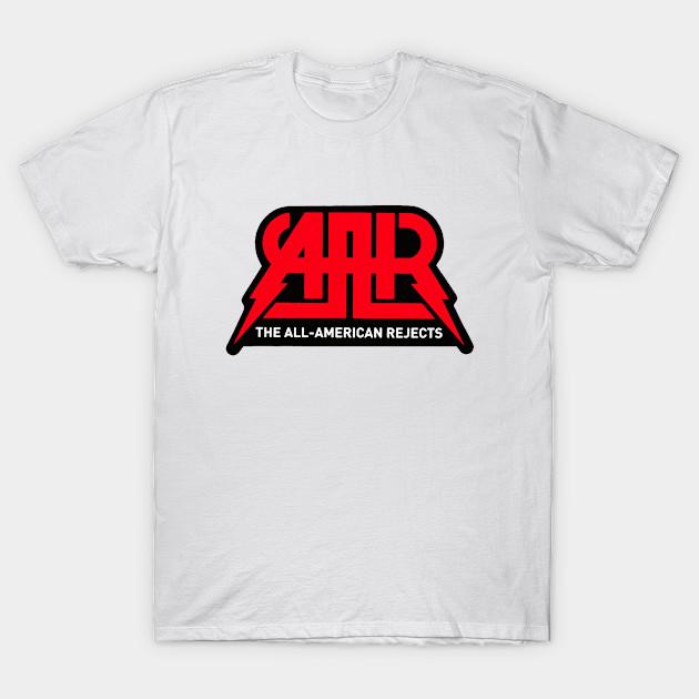 

Men Black Print T-shirt The All American Rejects No-Cut Transfer Paper Print Cotton Tshirt 4XL білий