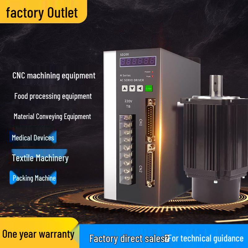 AC Servo Motor Driver Kit with Permanent Magnet Synchronous Motor (60/80/110/130 sizes, 200W/400W/750W)