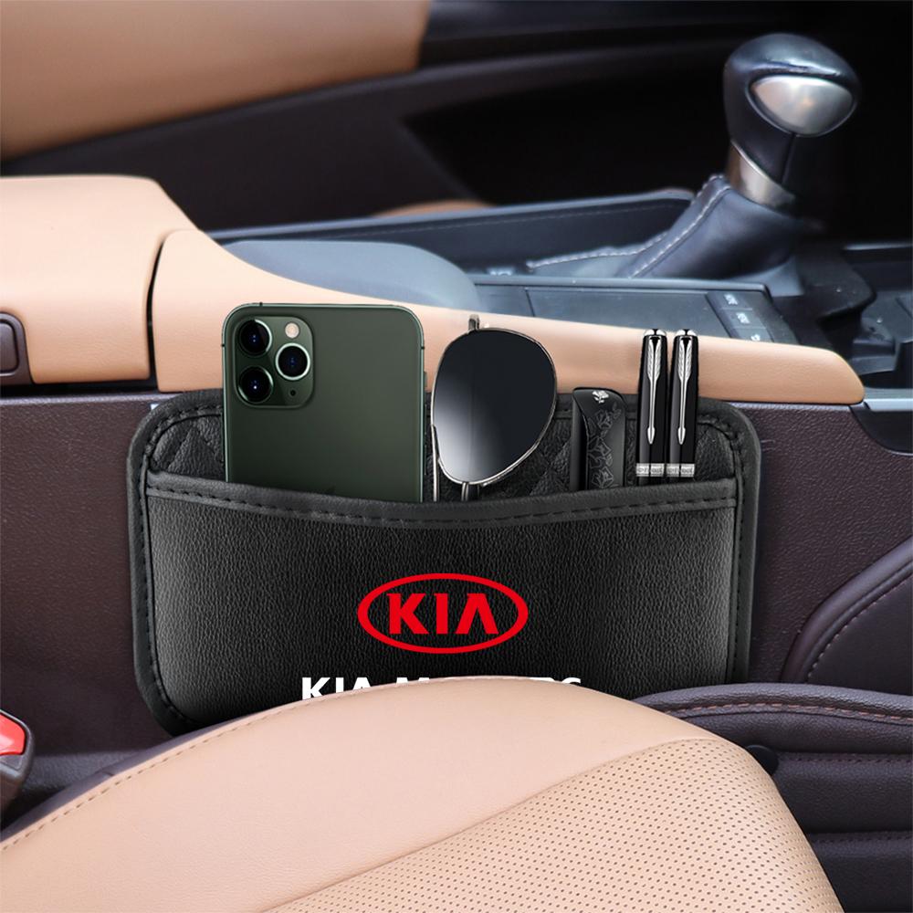 2026 Hot Car Sticker Car Storage Pocket Seat Back Bag Auto With Adhesive For Kia Sportage Rio 3 Soul Picanto EV6 Cerato Niro Tel