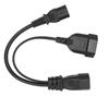 IEC320 C14 to IEC320 C13 and  Power Cord Professional Y Splitter Power Plug Cord 12.6in 10A