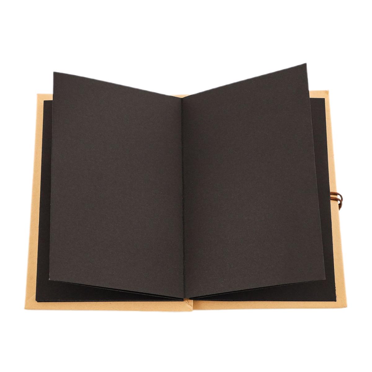 

Yousheng акордеон фотоальбом розтягується крафт-папер скрапбукг складний DIY сувенір книга альбом альбом подарунок на весілля день народження випускний M чорний