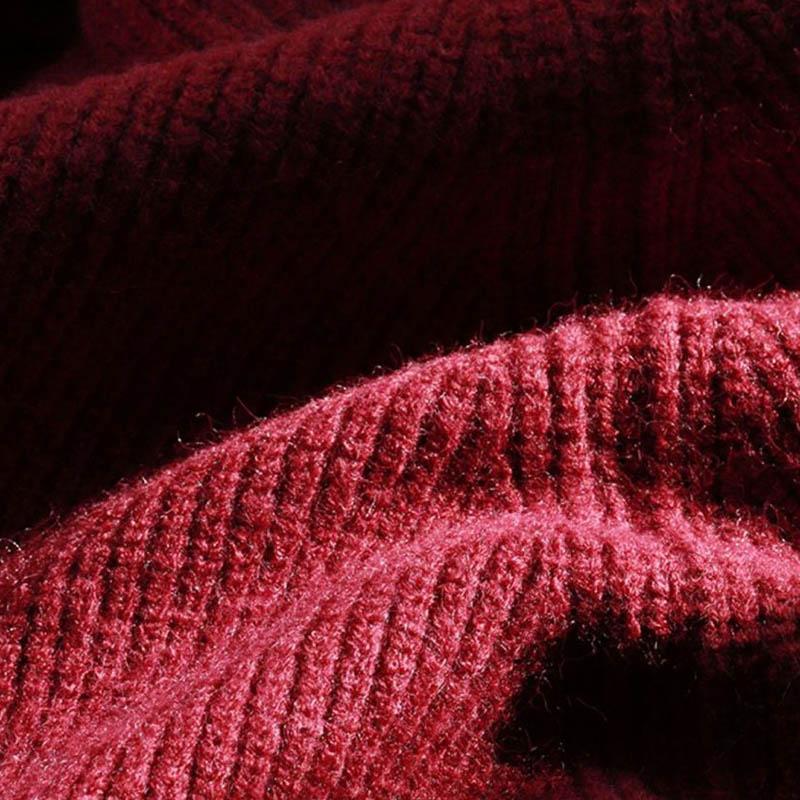 Svetr pro ženy Podzim Zima Zesílený Hřejivý Pletený Pružný Dlouhý rukáv Oversize Top