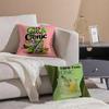 Gin& Tonic Cocktail Painting Cushion Cover Anti-dustmite Pillowcase Invisible Zipper Silky Short Plush Sofa Cushion Cover