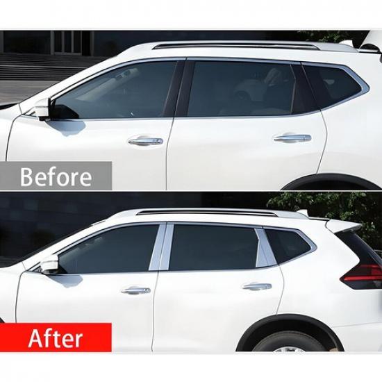 New Fits 2007-14 Cadillac Escalade ESV EXT SUV 4PC Chrome Pillar Posts Door Trim