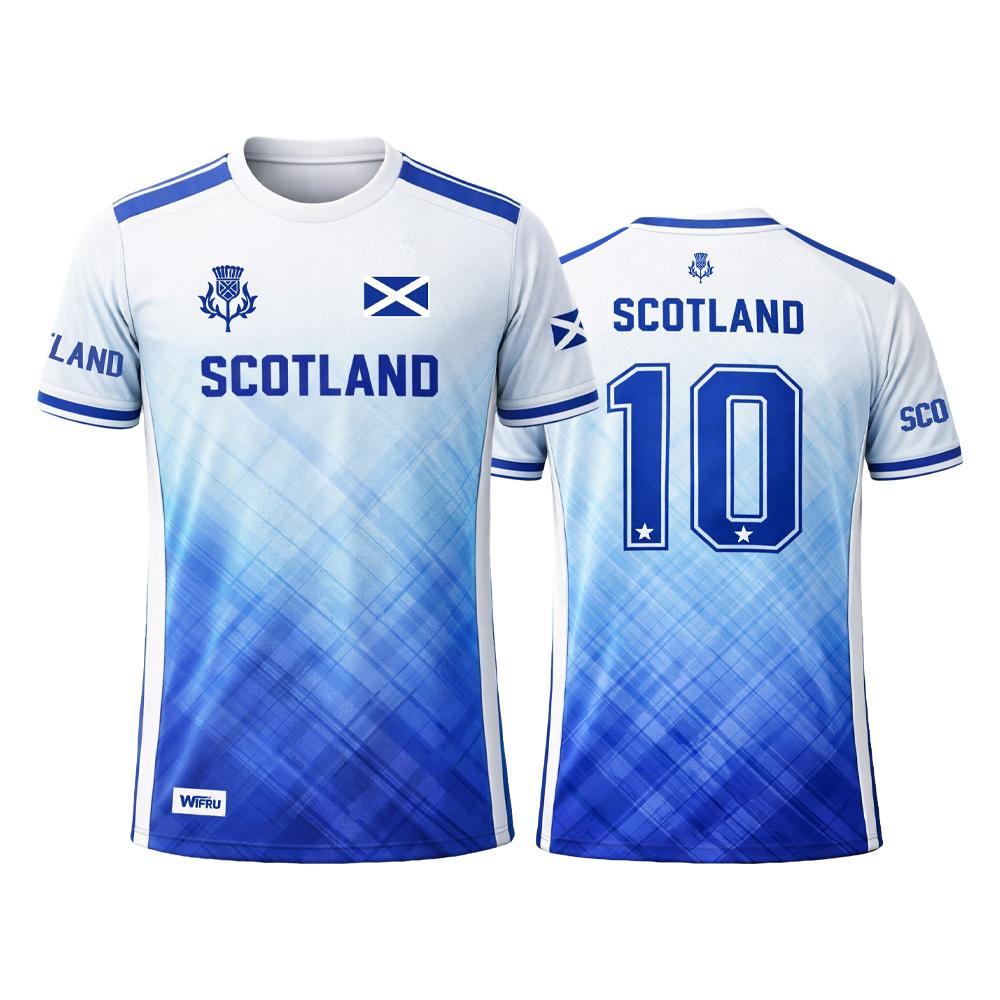 New Scotland Flag Graphic T-Shirts Men's And Women's Breathable Quick-Drying Soccer Jersey Summer Outdoor Sports Casual Tops