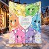 Care Bears Pattern Blanket for Home Decoration, Bed, Sofa, Car Travel, Camping, Suitable for All Seasons, Birthday Christmas Gift