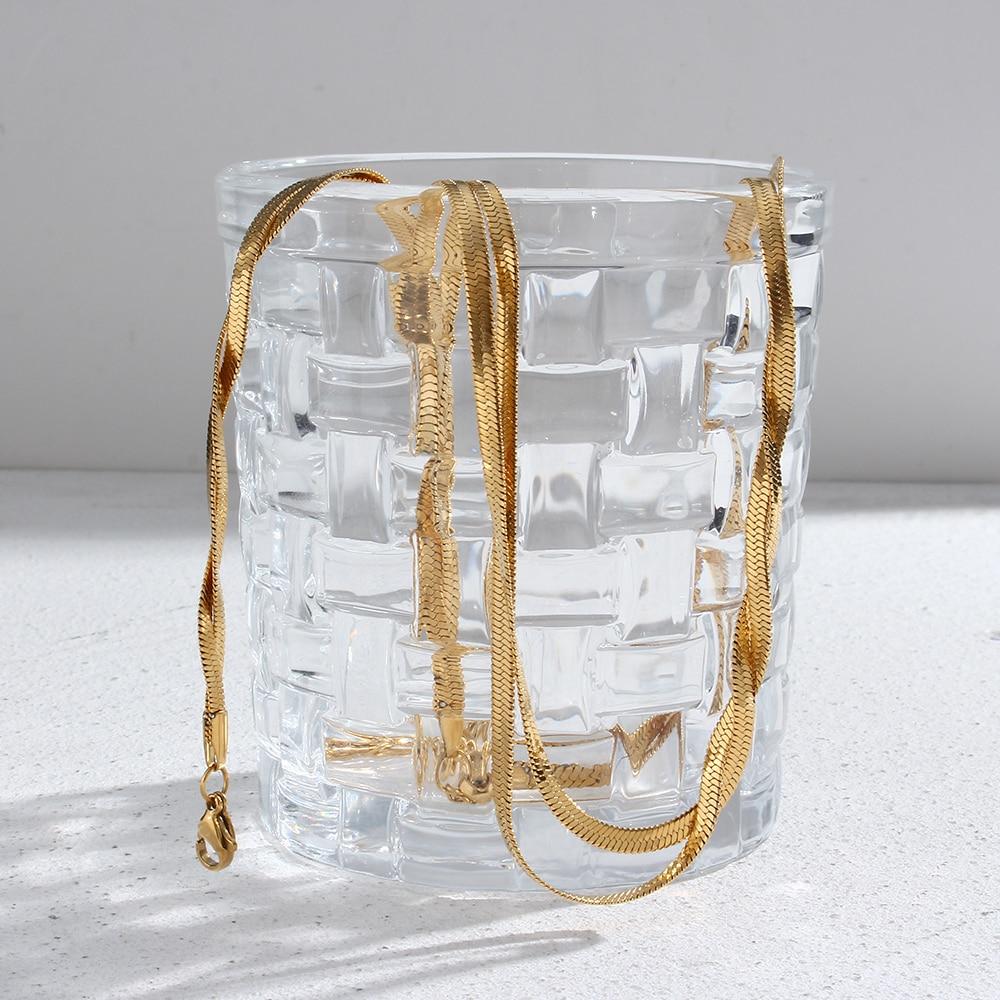 Позолоченное ожерелье в виде змеи для женщин — фото 5