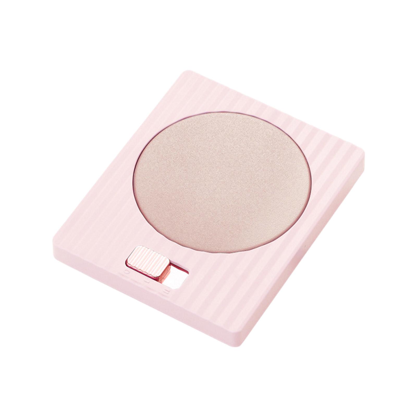 

Quick Heating Beverage Warmer Pad Versatile Drink Cups Heating Coaster for Keeping Coffee Hot at Work or Homes рожевий