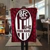 1PC Bologna Fc Custom Name Patterned Flannel Blanket Suitable For All Seasons For Home Decor Warmth And Comfort Gifts Holiday Present
