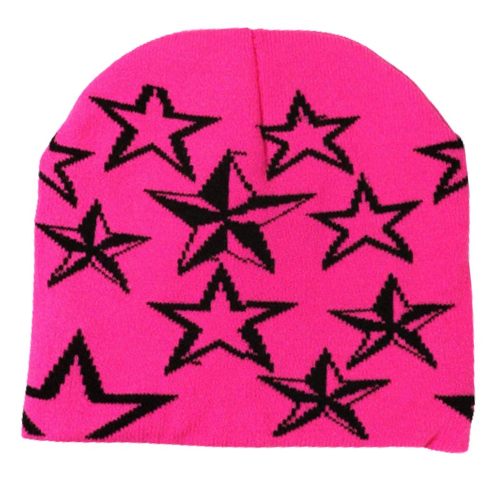 Jacquard Star Hat Girls Bonnet 2000S Cool Girl Hat Women Headdress Casual Hat