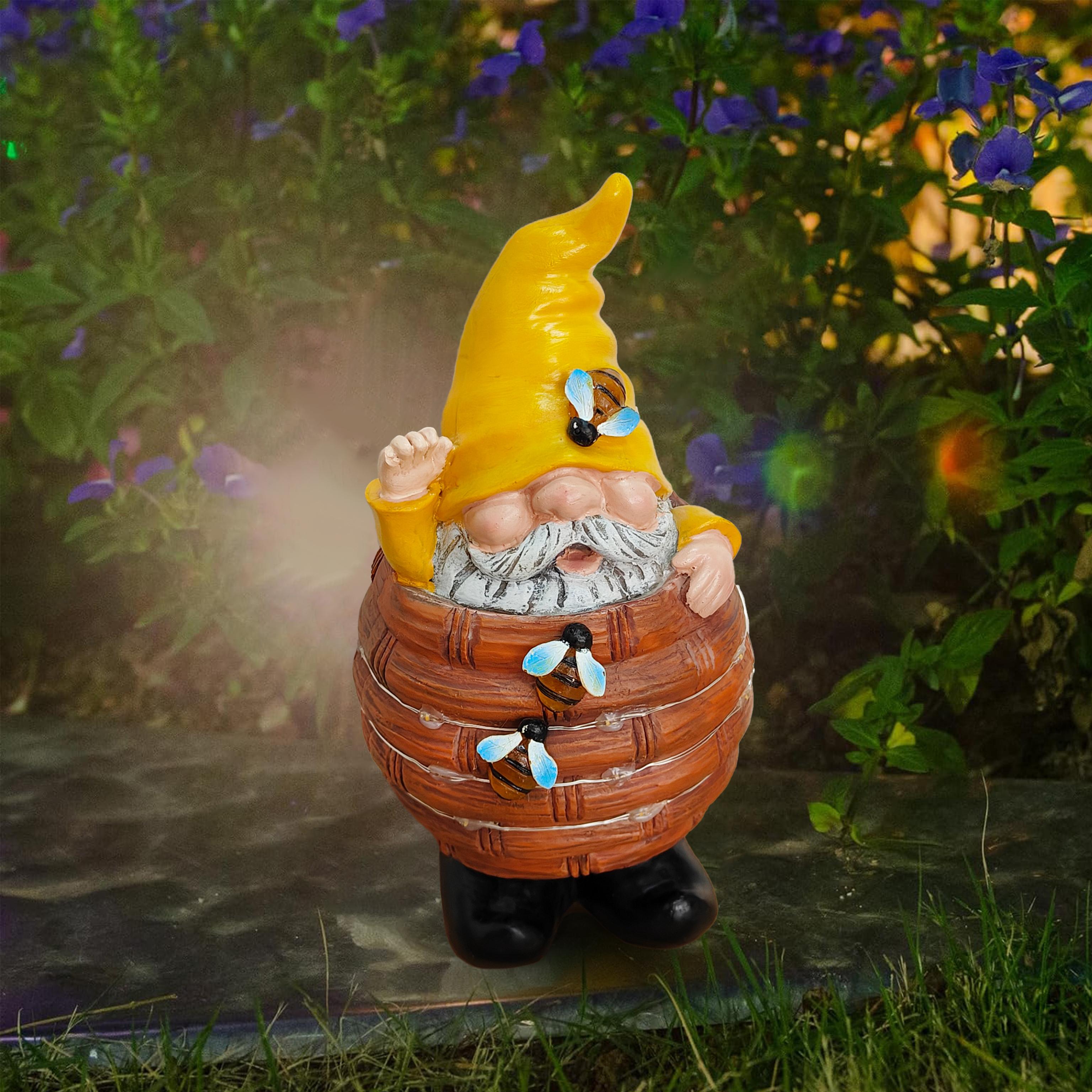 

Solar Garden Statues Outdoor, Gnome Statue with Solar Lights,Best Garden Gifts for Birthday,Housewarming,Festival 0-5W