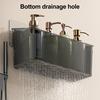 Wall Mount for Small Items Wall-mounted Storage Rack, Transparent Plastic Space Saving Organizer Bin, Multi Purpose Self Adhesive No Drill Container