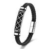 Simple Student Black Leather Rope Cowhide Men's, Woven Bracelet Handmade Multilayer Leather Bracelet