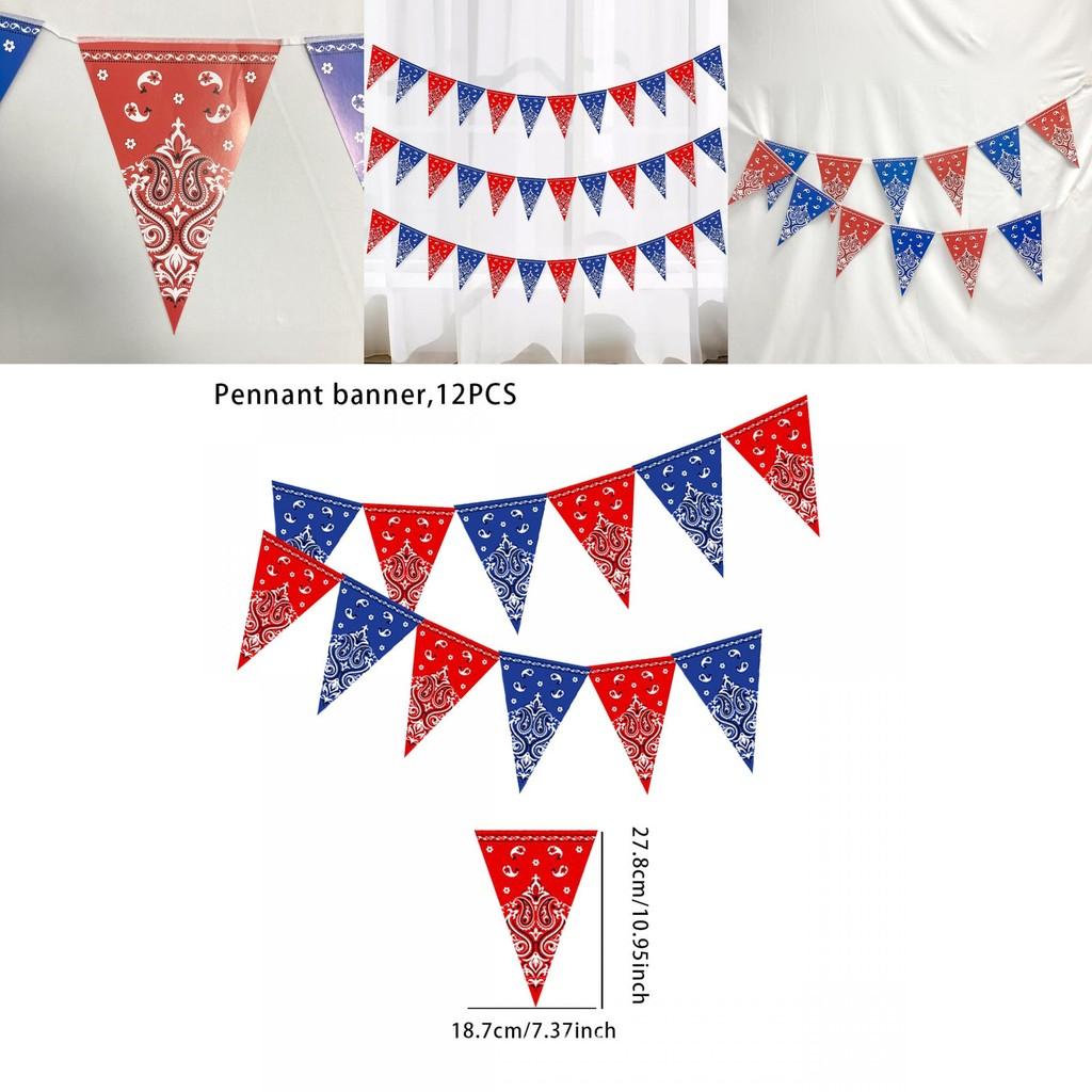 Western Cowboy Party Banner Set mit dreieckigen Papierflaggen für Geburtstagsfeier-Veranstaltungen