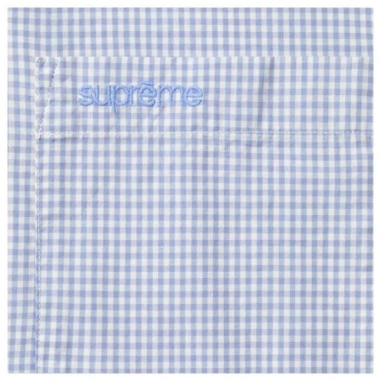 Supreme Gingham S/S Shirt Blue