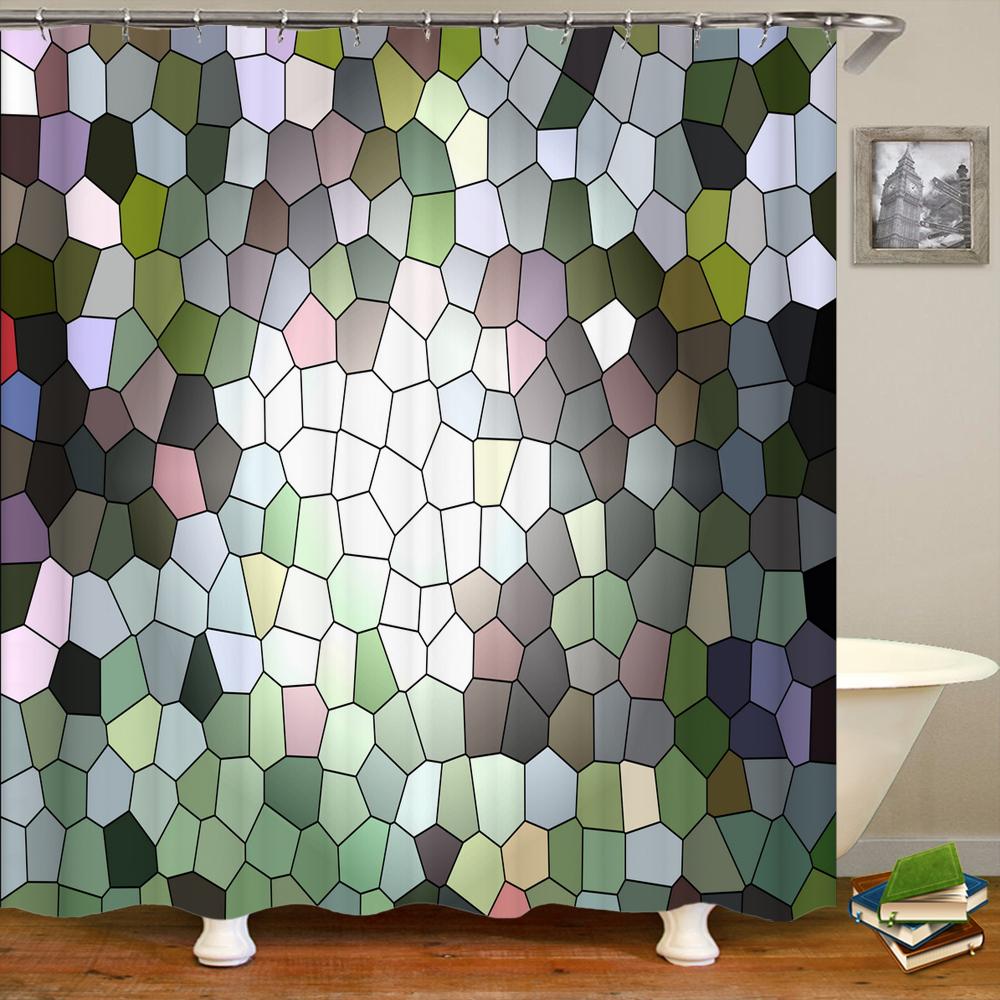 Black And White Striped Shower Curtain With Hooks Waterproof Polyester Fabric Geometric Pattern Home Decor Bathroom Curtain Baño