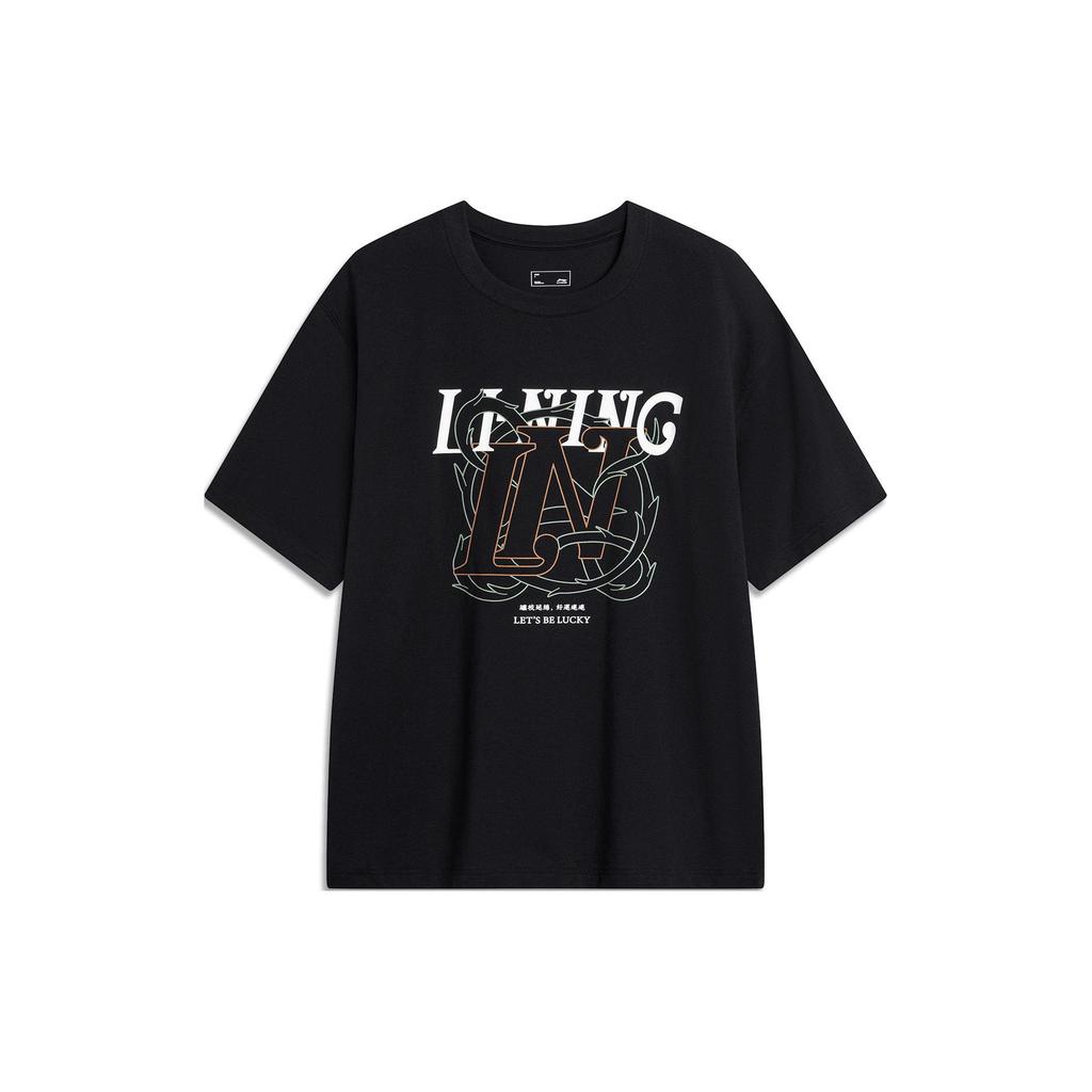 Li Ning Sports Life Collection T Shirt Men's Black AHSU315-3